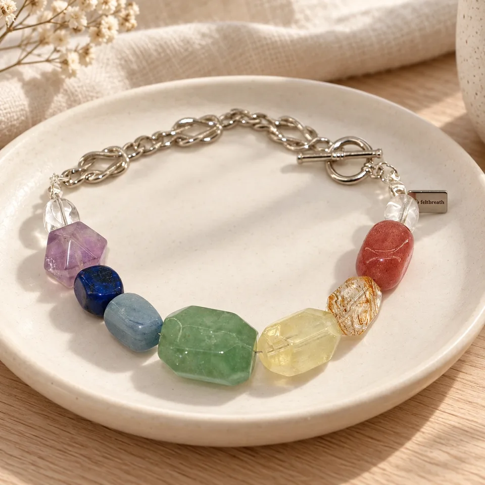 Feltbreath Full Spectrum bracelet in an atmospheric still life